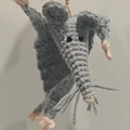 Gray mouse ordinary wool crochet pendant