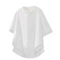 Spring new large size men's clothing pure color casual and versatile round neck short sleeve loose T-shirt
