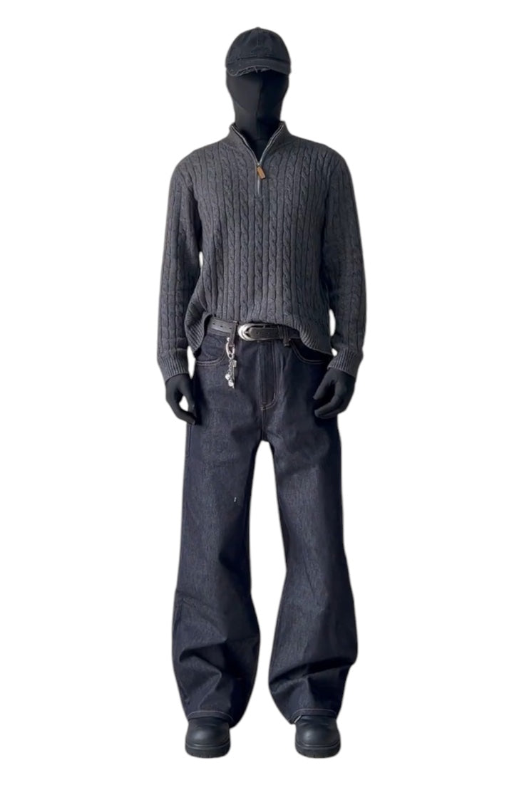 [DESERTO] RAW DENIM 13OZ STRAIGHT-LEG JEANS ST2055