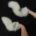 Voice-controlled electric tail, real fur fox wolf tail, smart remote control cosplay prop, anime character fluff