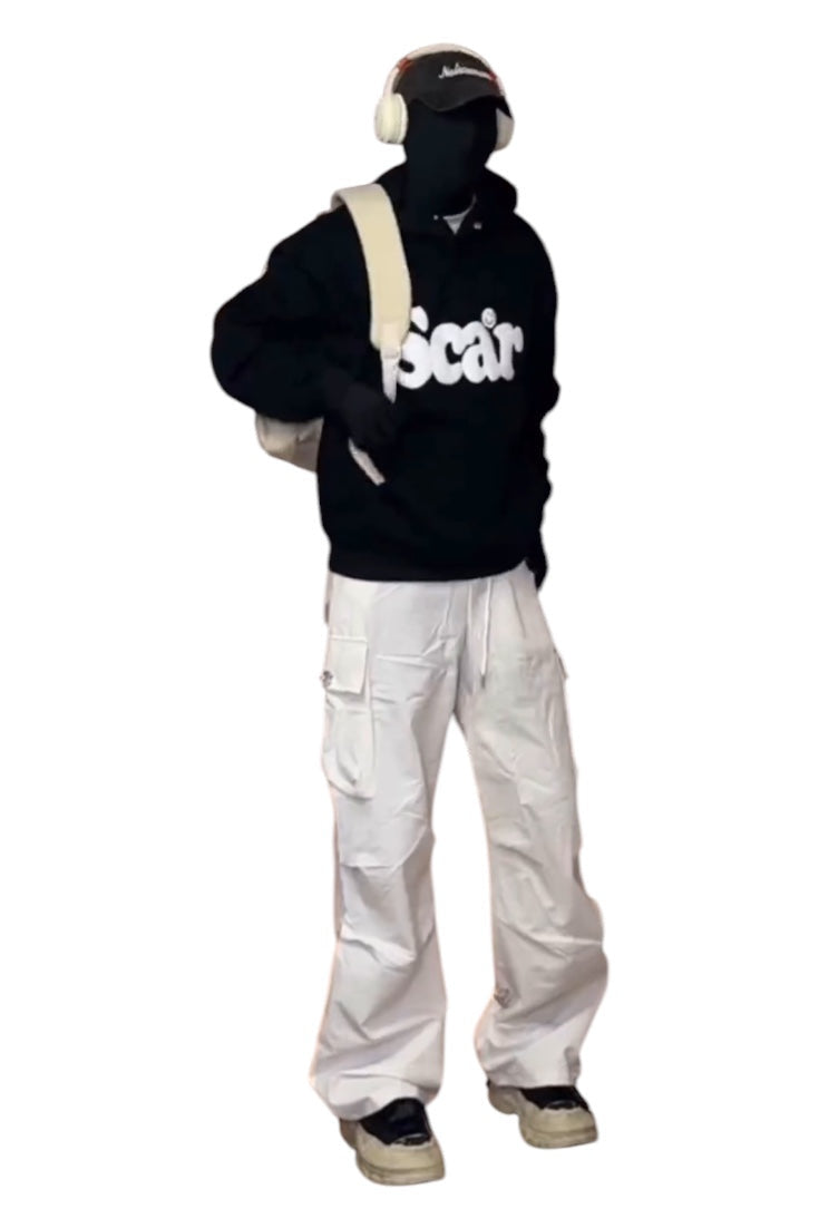 [Feel lonely] VINTAGE WIDE-LEG UTILITY CARGO PANTS st2051