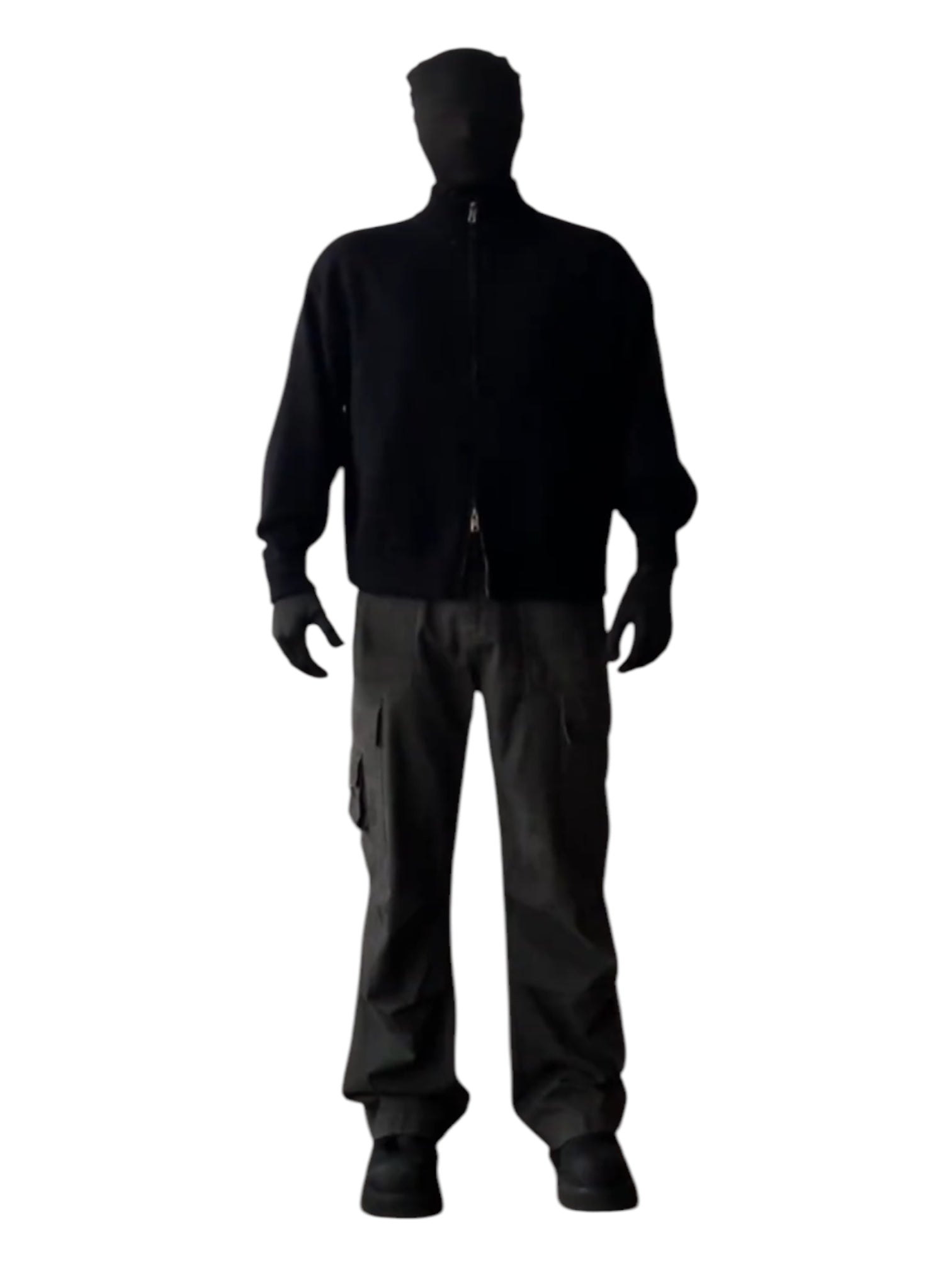 [WXB] KOREAN RIBBED ZIP-UP HIGH COLLAR shirt st4010