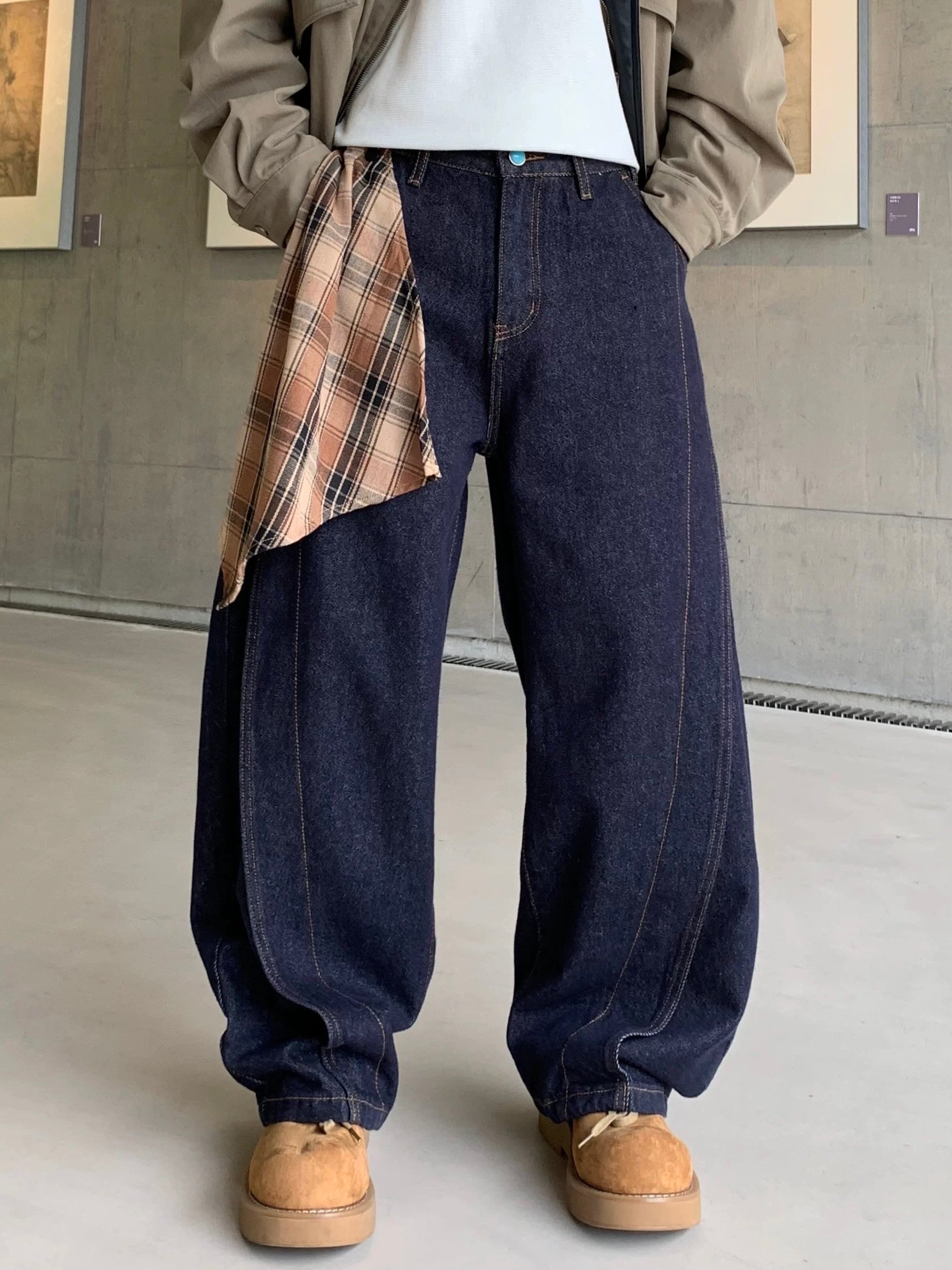 WASHED LOOSE STRAIGHT JEANS st5064