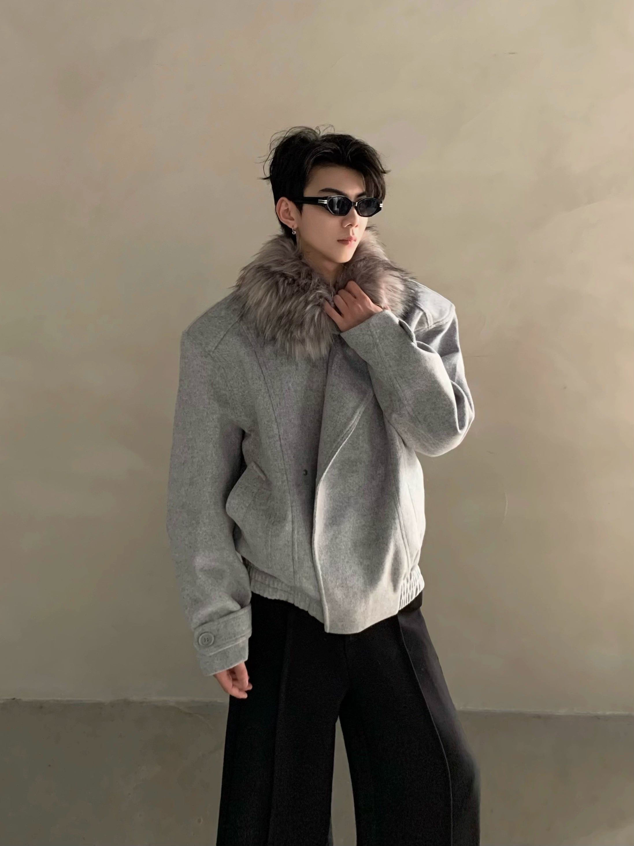 Winter American retro sweater cotton-padded coat men's thickened warm hooded jacket high-end cotton clothes tide