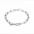 Titanium steel non-fading square link chain bracelet - men's hip hop style, versatile and minimalist jewelry WY8005