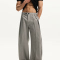 Double pleat design casual old money style trousers men's american retrostripesstraight-legloose pants trendy sinclub8963