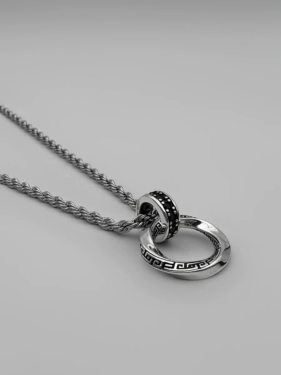 Mobius strip necklace for men retro stylish high-end