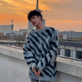 [XXXHOT] Zebra Pattern Mohair Sweater ST1540