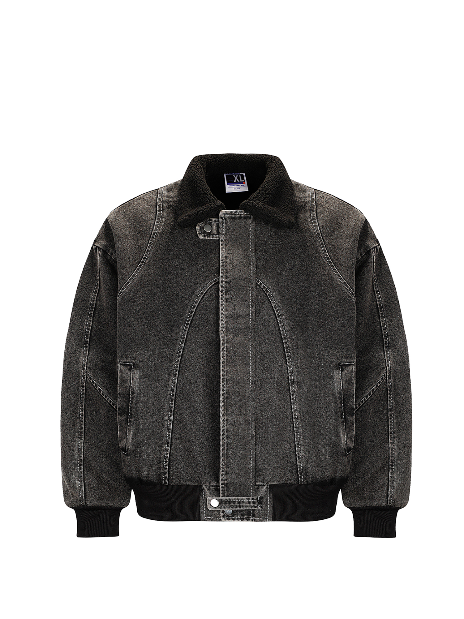 Vintage-inspired lambswool washed denim jacket SIN0826