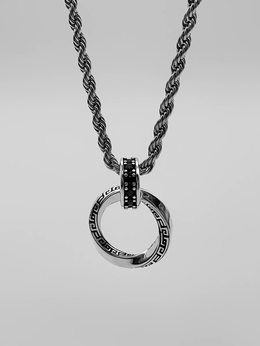 Mobius strip necklace for men retro stylish high-end
