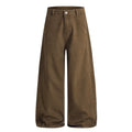 American khaki brown retro scimitar jeans men's and women's looseloose pantscleanfitpants