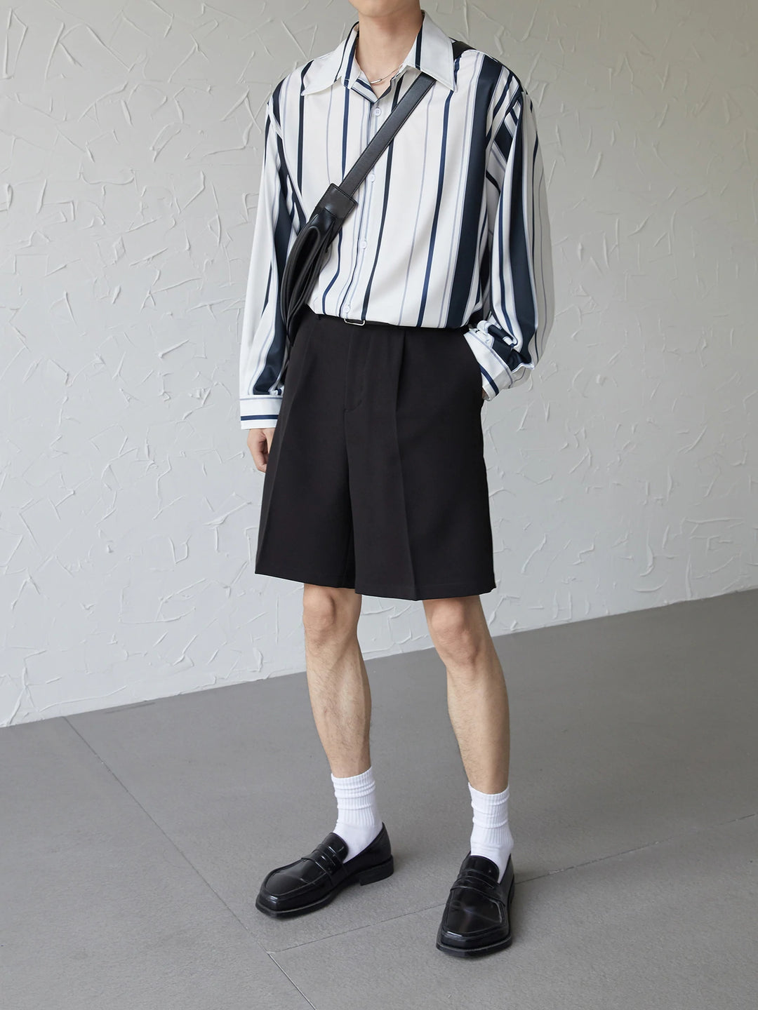 [DAZIONSED] STRIPE LONG SHIRT ST1135