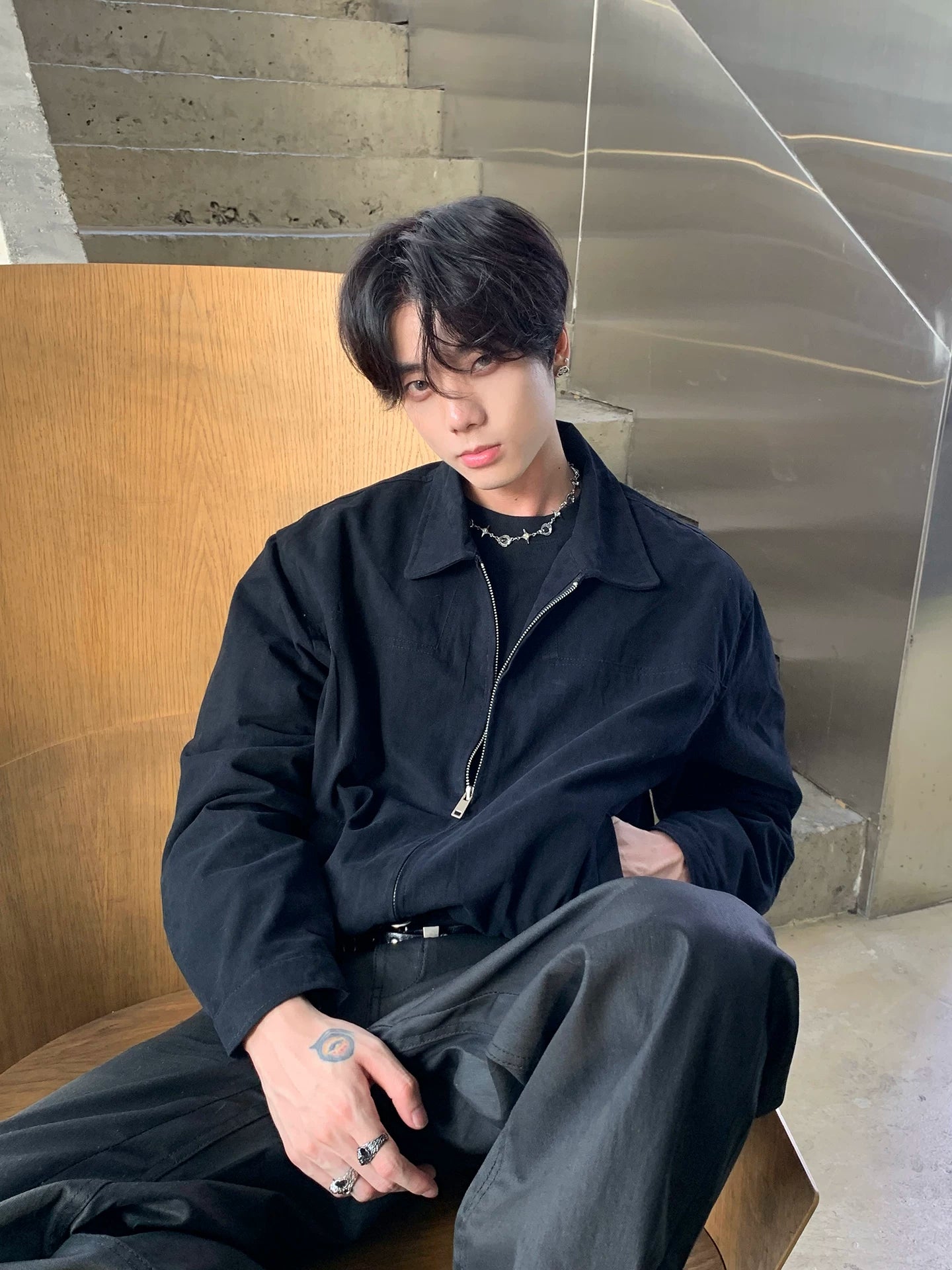 New arrival: men's basic workwear jacket - autumn/spring american style trendy retro heavyweight bomber premium jacket   SIN068