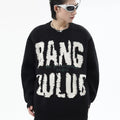 Hip-hop letter jacquard thickened pullover sweater jacket SIN0851