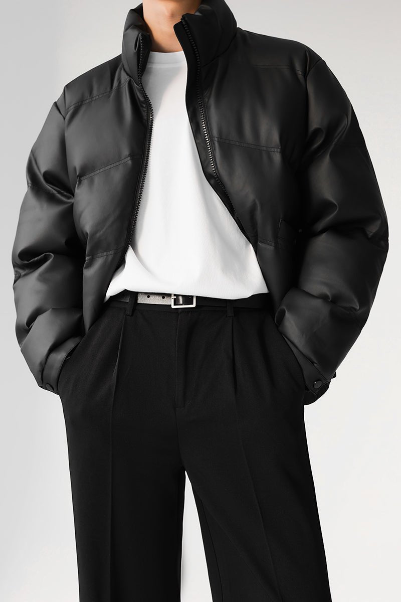 [HOHO] PU Leather Cotton Down st1535