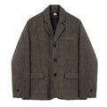 Woolen blazer Men's autumn and winter Korean loose trend thickened high-end small suit top