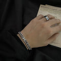 Cuban link chain trendy versatile minimalist bracelet titanium steel jewelry SIN036
