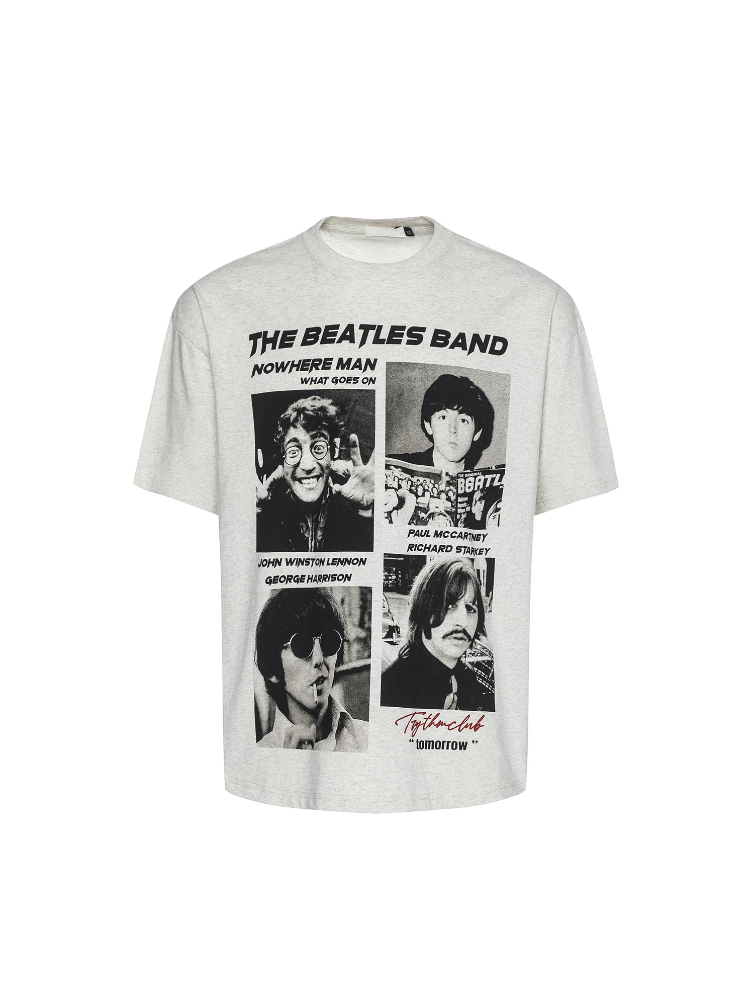 Retro band character digital direct injection cleanfit short-sleeved t-shirt SIN047