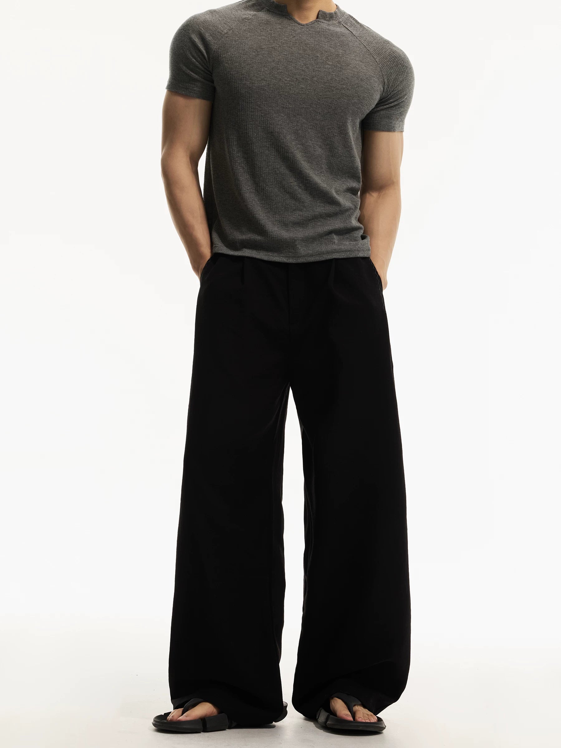 Linen blend retro old money style casual pants - unisex, commute-friendly, everyday versatile, straight leg, wide leg trousers sinclub6943