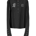 Spring & fallnew arrivaldark style-skull henry collar scimitar long sleevesilmclassy bottom shirt men's and women's t-shirt  sinclub1776