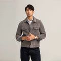 Denim jacket imported velvet texture goat suede leather jacket for men sinclub8160
