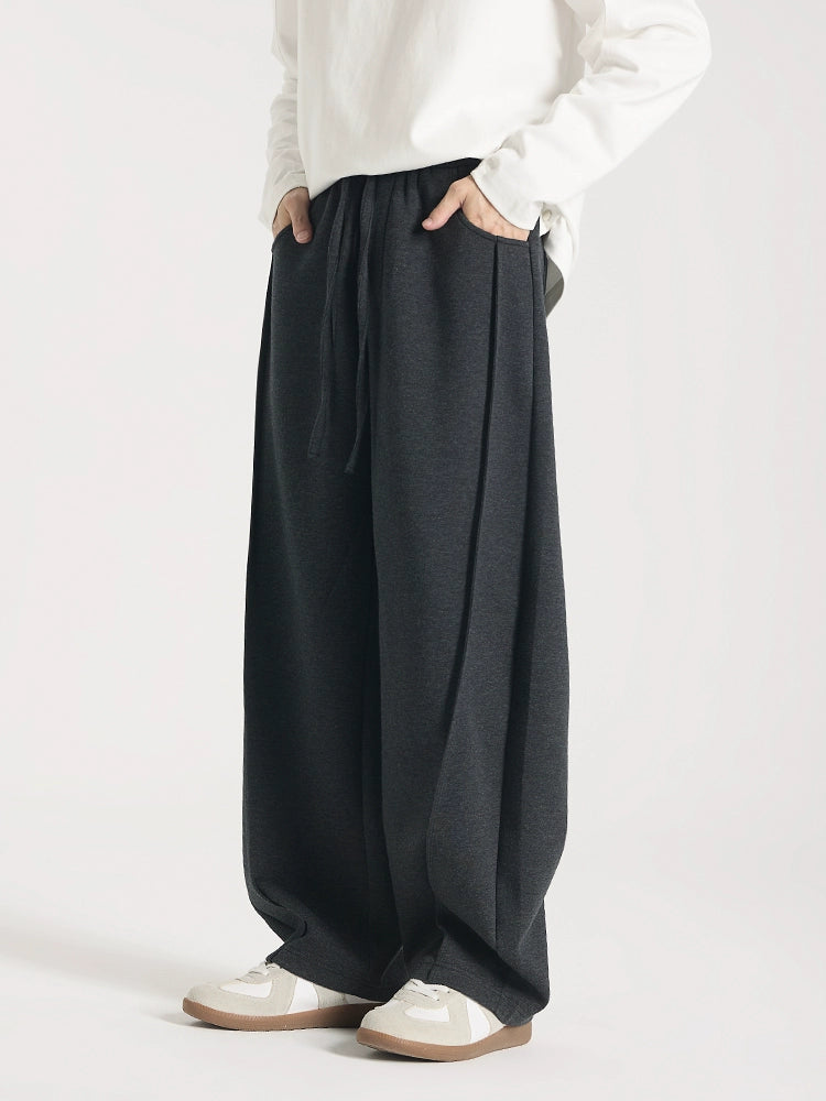 Wuyu 25cleanfit autumn and winter loose simple sweatpants scimitar silhouette casual pants