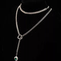 Green collarbone chain niche design fashion accessories WY065