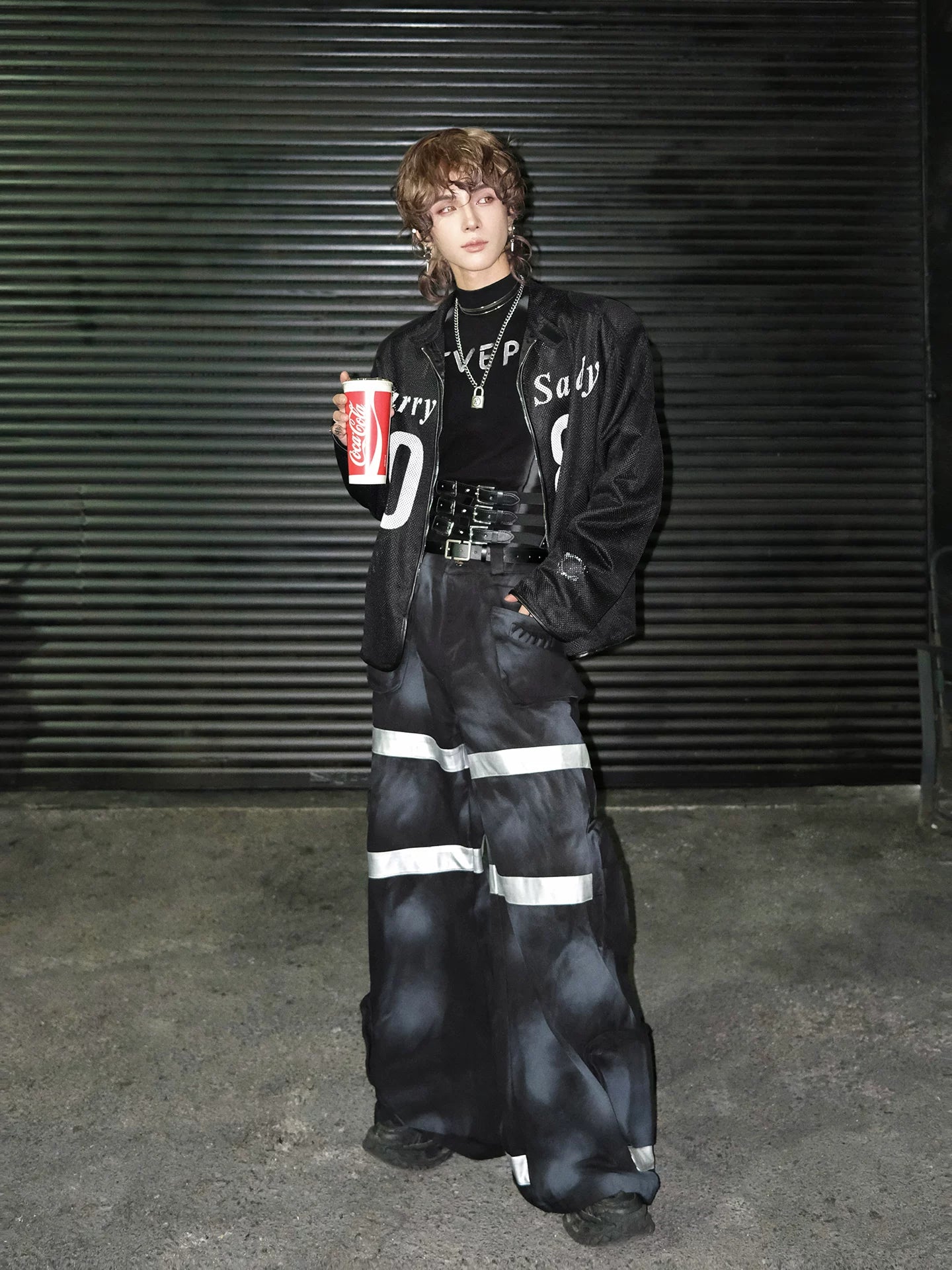 Trendy brand workwear jeans for men - new spring/autumn collection, relaxed fit, straight leg, color block wide leg trousers sinclub6106