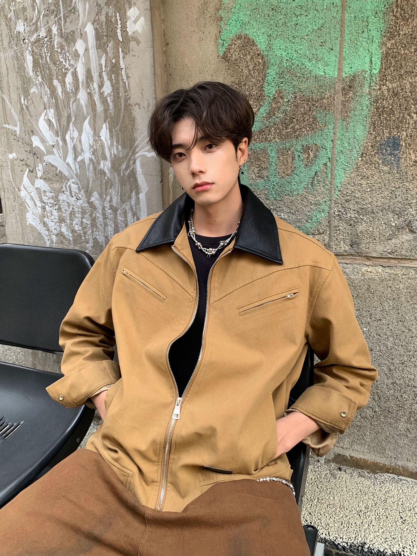 New detroit jacket for men - spring/autumn american style trendy retro heavyweight washed premium feel jacket  SIN064