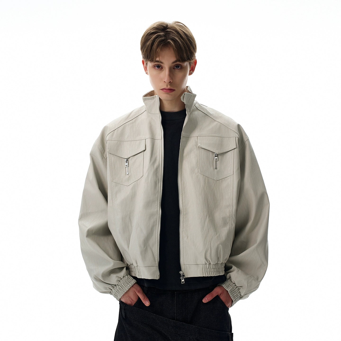 Vintage cleanfit silhouette front shoulder jacket SIN0959