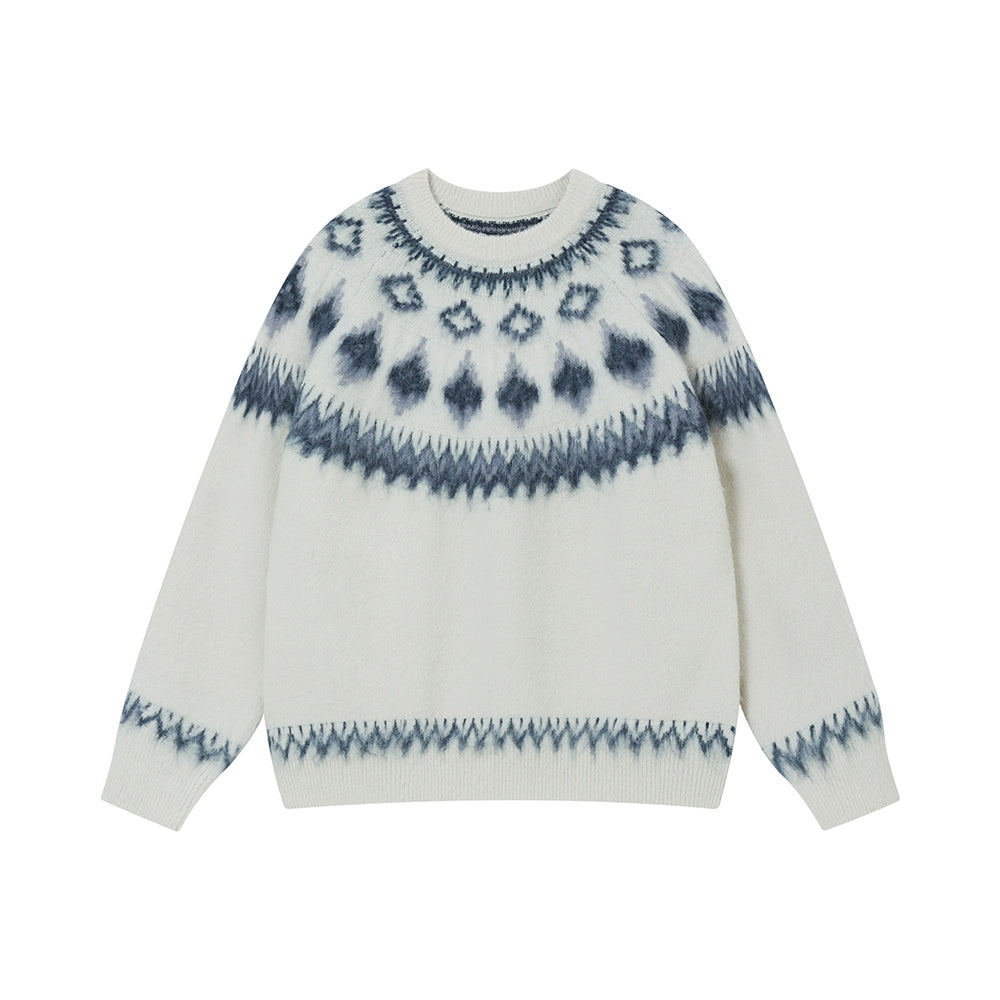 Vintage Jacquard Sweater Couple Sweater SIN0996