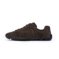 Suede cowhide hand-stitched retro german training shoes men's brown suede men's shoes square toe thin bottom suede shoes