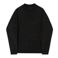 Semi-turtleneck sweater men's autumn and winter loose Korean trend thickened black mid-neck knitted bottoming shirt sweater