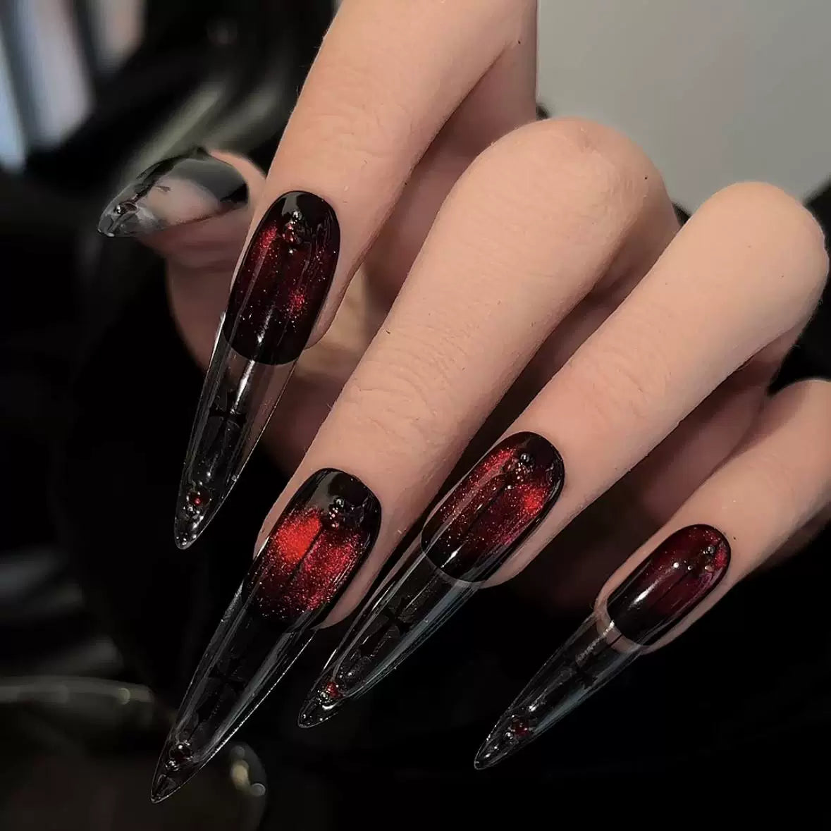 Purely handmade blood palace pointed door dark gothic style fashionclassy wearable armor blood mary cat eye wearable armor    SYL004