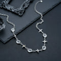 Four-star bubble irregular zircon necklace male WY037