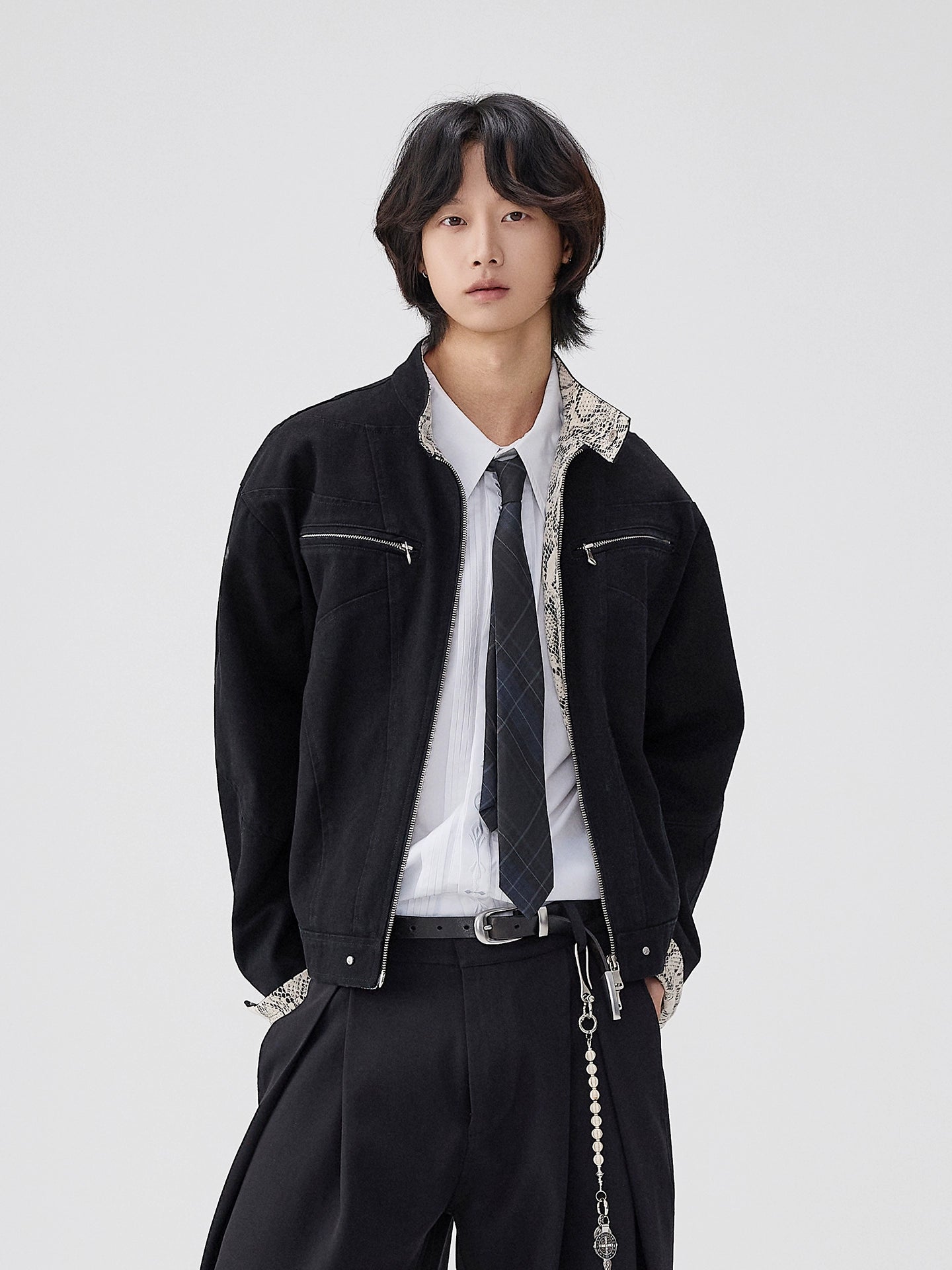 Heavy washed canvas second generation Harrington jacket men's cieanfit tooling stand-up jacket