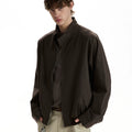 Stand-up collar jacket men's senior commuter versatile simple loose coat WY046