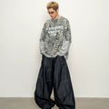 Leopard print patchwork two-piece look long sleeve t-shirt - layered, relaxed fit, versatile drop shoulder casual top