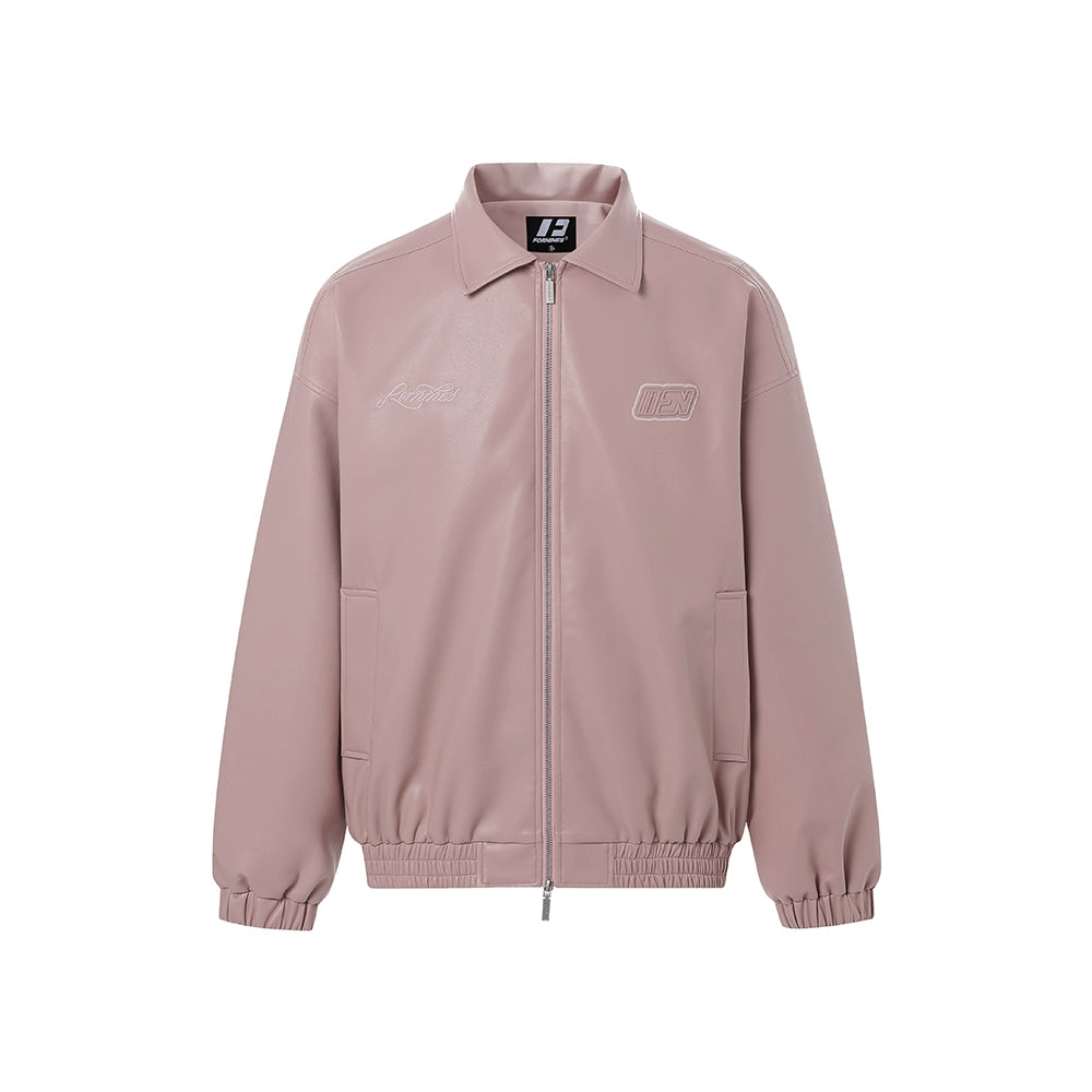 American cleanfit embossed double zipper biker jacket SIN0989