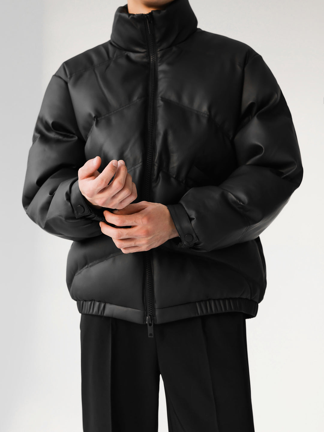 [HOHO] PU Leather Cotton Down st1535