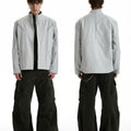 Mesh breathable stand collar jacket boxy fit outwear  SIN058