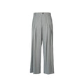 Autumnew arrivaloriginal sense of designclassy sense of handsome multi-pleated loose wide-leg stripesstraight-leg trousers for men