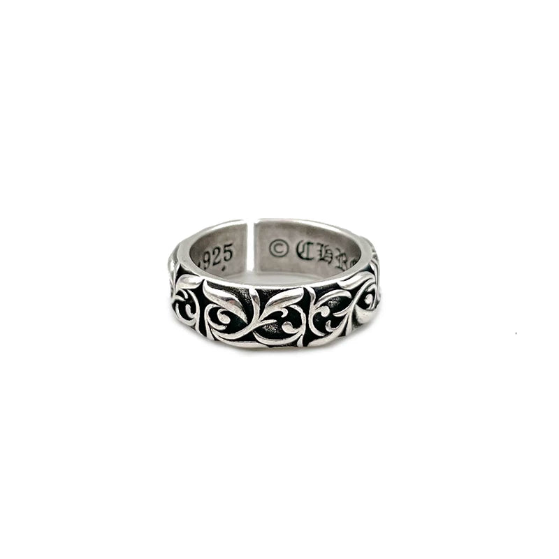 Crown copper silver-plated eternal vine vintage ring - trendy open ring