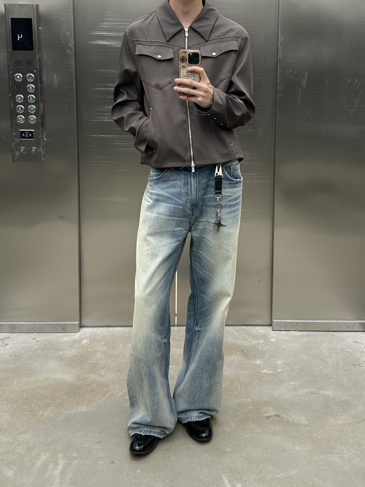 [TBR] WASHED A-CUT JEANS st5026