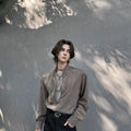 Trendy brand long-sleeve shirt for men - new spring design, relaxed fit, casual and stylish shirt for autumn sinclub6081