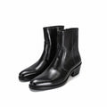 Chelsea boots cowhide western high heel vibe easiest for match boots zipper classy texture