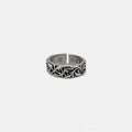 Copper silver-plated eternal vine retro ring men's trendystylish opening adjustable ring WY8017