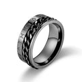 Original self-discipline decompression titanium steel ring men's tail ring couple trendy brand classy sense of high street ring WY8007