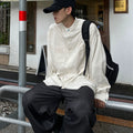 Relaxed casual american retro old money style yuppie green stone long sleeves shirt men  SIN094