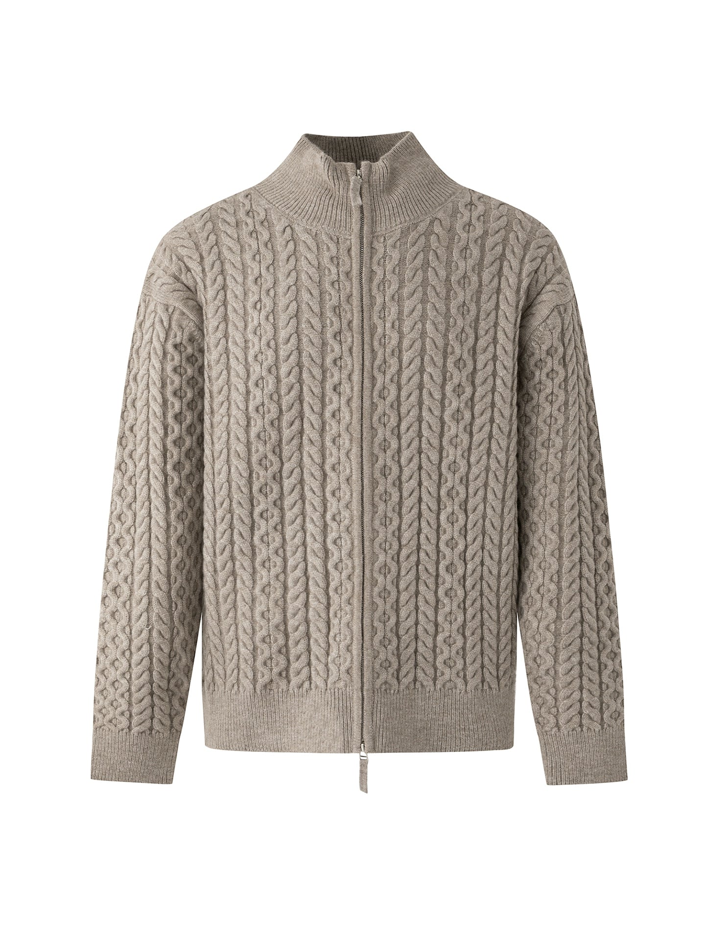 Old money wind semi-turtleneck knitted jacket men's winter loose warm cardigan sweater Korean commuter wear